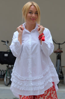  Asimetrična Bluza z volančki Wendy Trendy