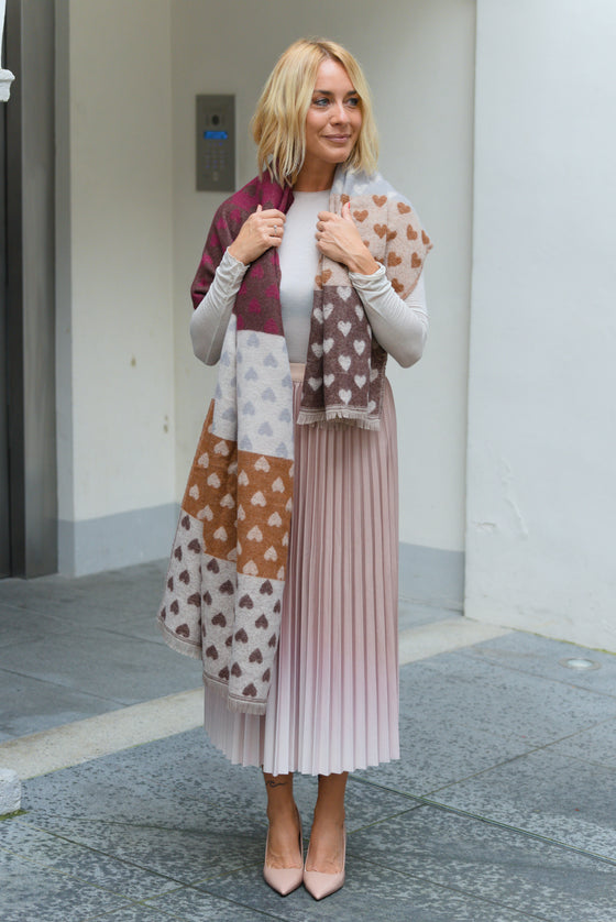 Plisirano Midi Krilo v več barvah