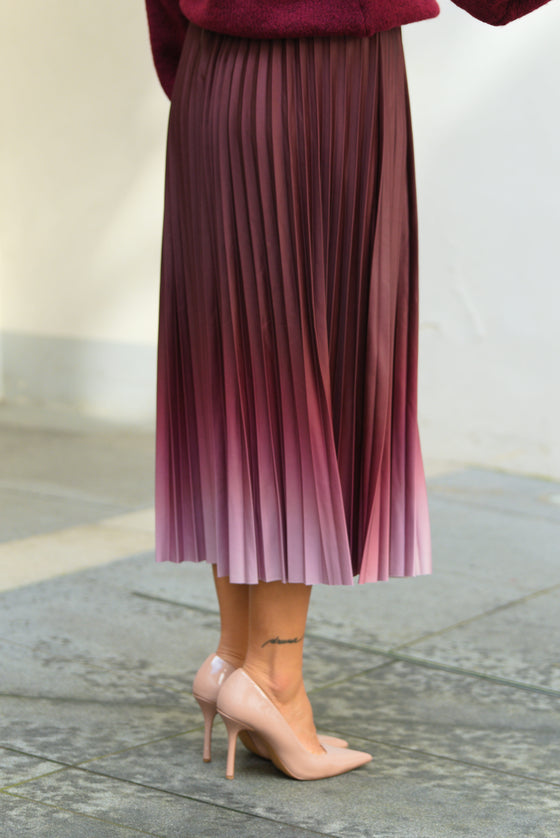 Plisirano Midi Krilo v več barvah