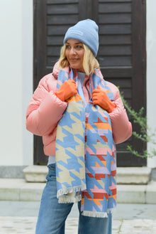  Večbarvni Šal s potiskom