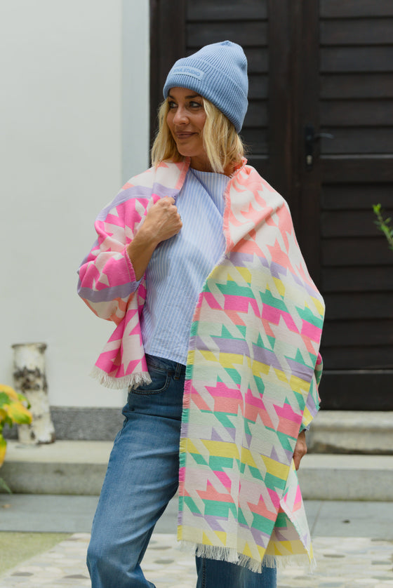 Večbarvni Šal s potiskom