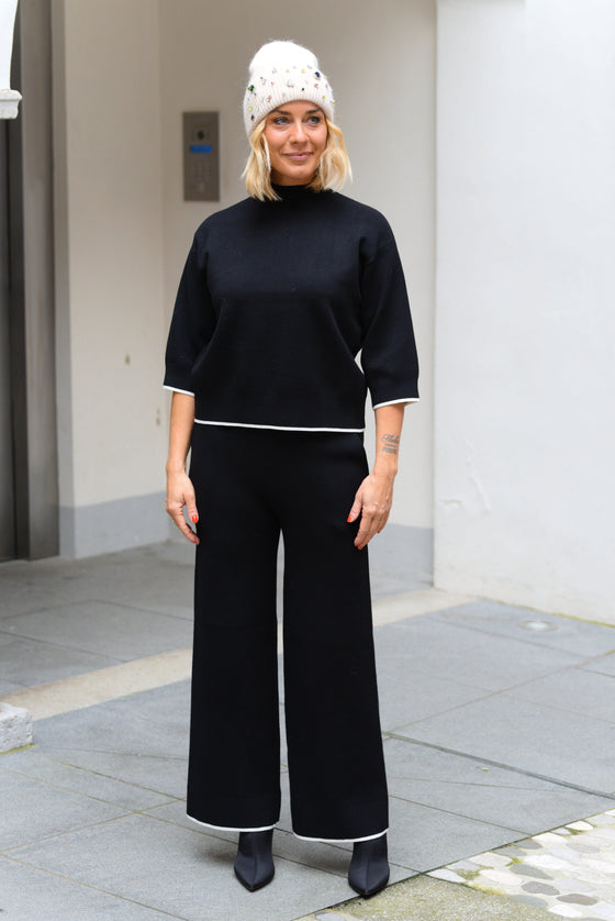 Pleten Komplet Hlače in Pulover v več barvah