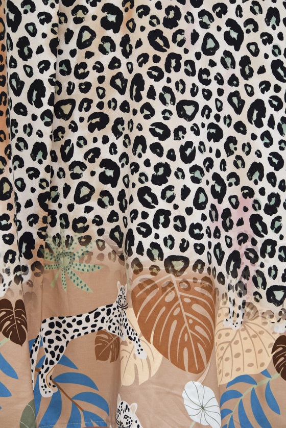 Obleka z leopard potiskom