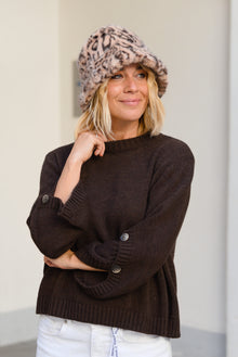  Pleten Pulover z gumbi v več barvah