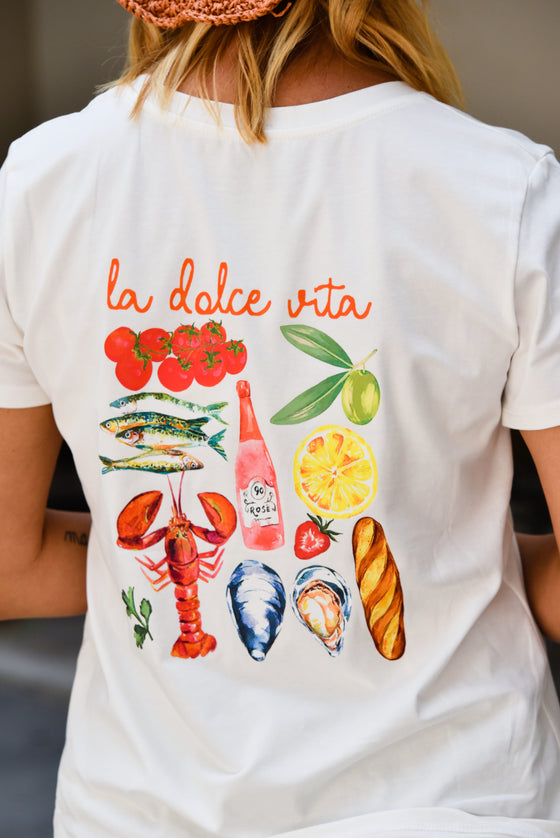 Majica s potiskom La Dolce Vita