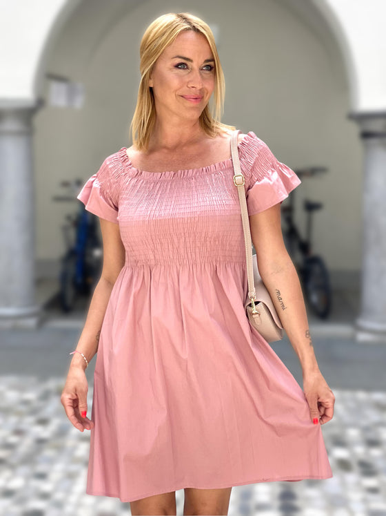 Poletna Obleka s prožnim zgornjim delom v več barvah