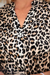 Obleka z leopard potiskom