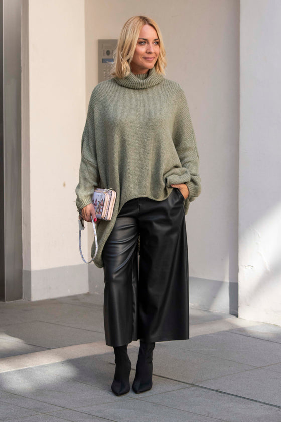 Oversize Pleten Pulover v več barvah