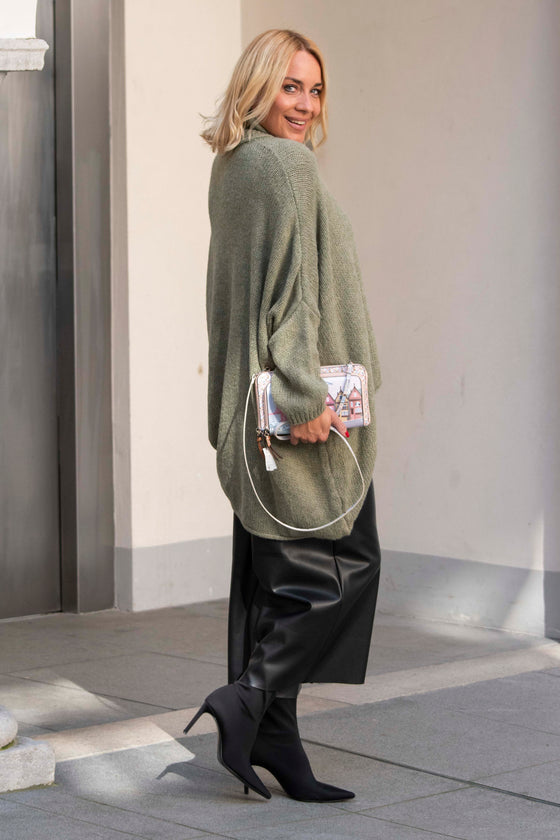 Oversize Pleten Pulover v več barvah