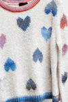 Pleten Pulover s srčki v več barvah