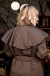 Eleganten Rjav Trench Plašč