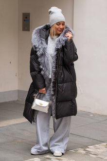  Daljša Bunda s pravim krznom