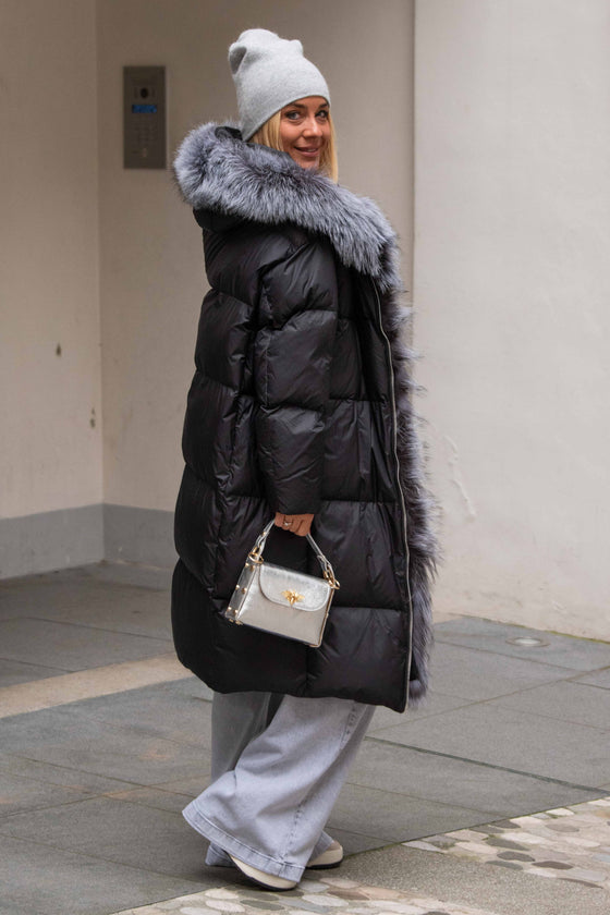 Daljša Bunda s pravim krznom