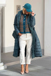 Padded jacket with tie belt in several colors