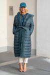 Padded jacket with tie belt in several colors