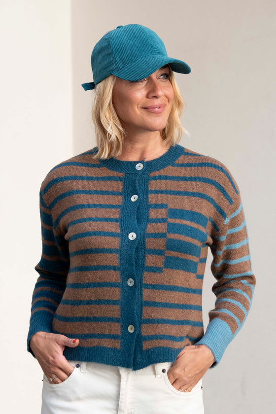 Črtasta Pletena Jopica