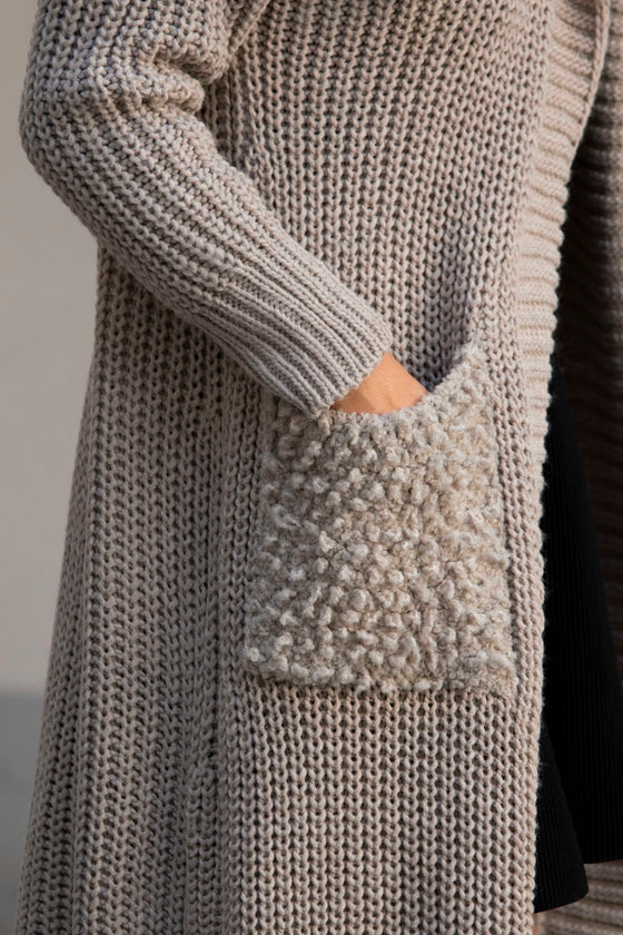 Dolga Pletena Jopica v več barvah